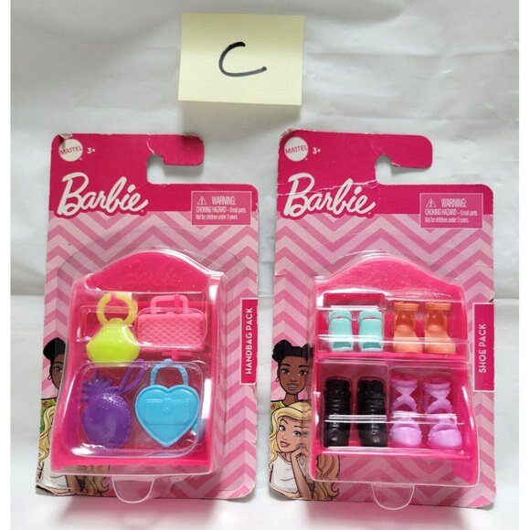 Mattel Other - Barbie Accessories Shoes Purses Mattel LOT OF 2 PACKS - Lot C